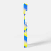 Blaue und gelbe Gradientenstruktur Ukraine Inspiri iPhone Hülle (Linke Seite)
