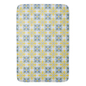 Blaue und gelbe hübsche portugiesische Fliesen Badematte (Vorderseite Vertikal)