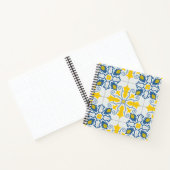 Blaue und gelbe hübsche portugiesische Fliesen Notizblock (Innenseite)