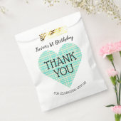 Blaue und gelbe Karierte Herzkinder zum Geburtstag Geschenktütchen (Versiegelt)