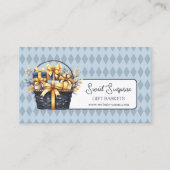 Blaue und gelbe Körbe Visitenkarte (Vorderseite)