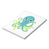 Blaue und gelbe Krake Notizblock (Rotiert)