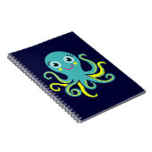 Blaue und gelbe Krake Notizblock (Rechte Seite)