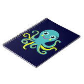 Blaue und gelbe Krake Notizblock (Linke Seite)