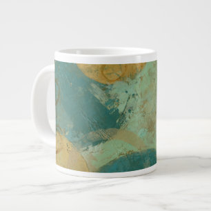 Blaue und gelbe Kreise Jumbo-Tasse