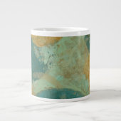 Blaue und gelbe Kreise Jumbo-Tasse (Vorderseite)