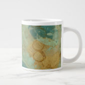 Blaue und gelbe Kreise Jumbo-Tasse (Rechts)