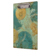 Blaue und gelbe Kreise Klemmbrett (Links)