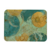 Blaue und gelbe Kreise Magnet (Horizontal)