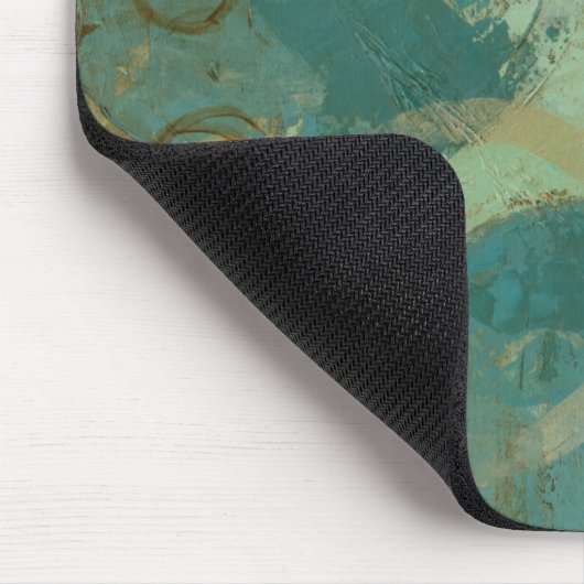 Blaue und gelbe Kreise Mousepad (Ecke)