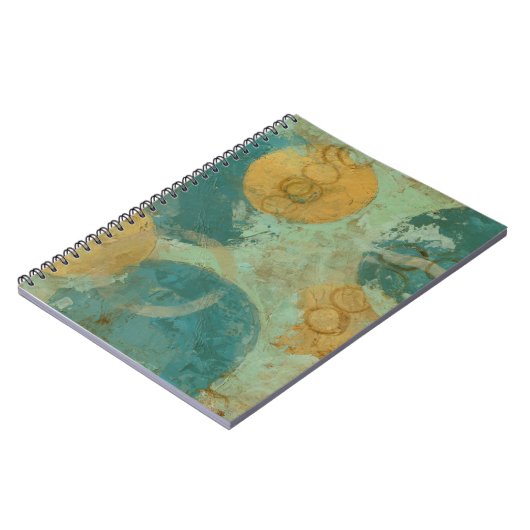 Blaue und gelbe Kreise Notizblock (Linke Seite)