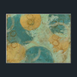 Blaue und gelbe Kreise Postkarte<br><div class="desc">Die phantastischen Arbeiten von Megan Meagher werden von blauen und gelben Kreisen bevölkert. Ein Kalkgrün dient als Hintergrund für die farbenfrohen Kreise. Holen Sie sich heute eine Kopie dieses großartigen Prints!</div>