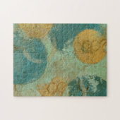 Blaue und gelbe Kreise Puzzle (Horizontal)