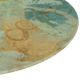 Blaue und gelbe Kreise Schneidebrett (Ecke)