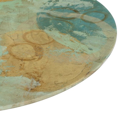 Blaue und gelbe Kreise Schneidebrett (Ecke)