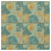 Blaue und gelbe Kreise Stoff (Muster)