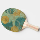 Blaue und gelbe Kreise Tischtennis Schläger (Seitenansicht)