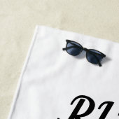 Blaue und gelbe Leathers bei einem Motorradrennen Strandtuch (Beispiel)