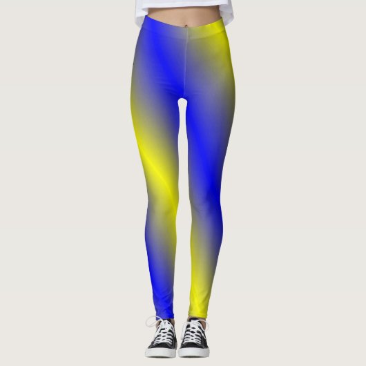 Blaue und gelbe Leggings (Vorderseite)