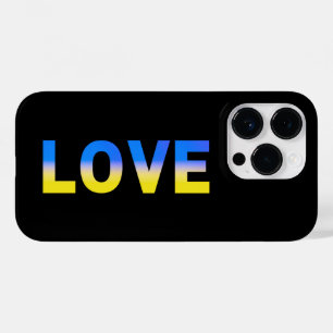 Blaue und Gelbe LIEBE Frieden in der Ukraine Inspi Case-Mate iPhone 14 Pro Hülle
