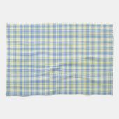 blaue und gelbe Linien und Fliesen Geschirrtuch (Horizontal)