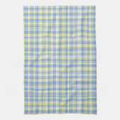 blaue und gelbe Linien und Fliesen Geschirrtuch (Vertikal)