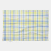 blaue und gelbe Linien und Fliesen Geschirrtuch (Horizontal)