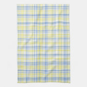 blaue und gelbe Linien und Fliesen Geschirrtuch (Vertikal)