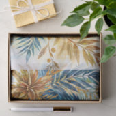 Blaue und gelbe Maca Wasserfarben Kunst Seidenpapier (Geschenk)