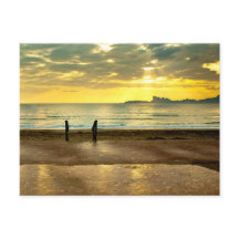 Blaue und gelbe Meereslandschaft