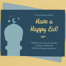 Blaue und gelbe Moschee Eid al-Fitr