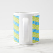 blaue und gelbe Paletten Jumbo-Tasse (Rückseite)