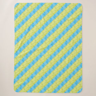 blaue und gelbe Paletten Sherpadecke