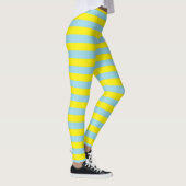Blaue und gelbe Pastellstreifen Leggings (Rechts)