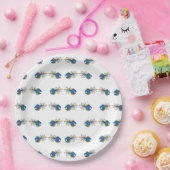Blaue und gelbe Pfauenfische Pappteller (Party)
