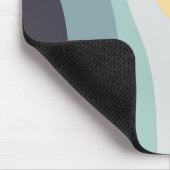 Blaue und gelbe Retromeere Mousepad (Ecke)