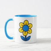 Blaue und gelbe Sonnenblumen Tasse (Links)