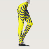 Blaue und gelbe Spirale Leggings (Rechts)