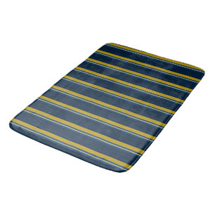 Blaue und gelbe Streifen Badematte