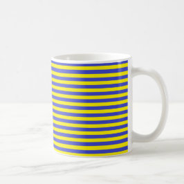 Blaue und gelbe Streifen Kaffeetasse