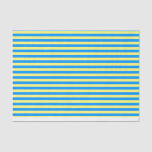 Blaue und gelbe Streifen Seidenpapier