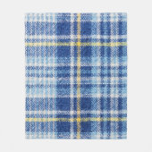 Blaue und gelbe Tartan oder karierter Hintergrund Fleecedecke (Vorderseite)