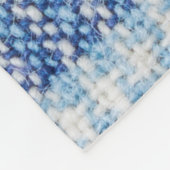 Blaue und gelbe Tartan oder karierter Hintergrund Fleecedecke (Ecke)