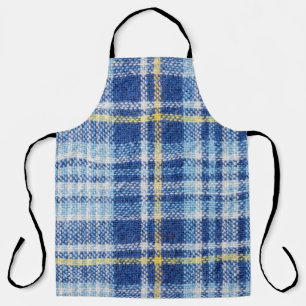 Blaue und gelbe Tartan oder karierter Hintergrund Schürze