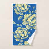 Blaue und gelbe Torfkörbe - französische Landdekor Badhandtuch Set (Handtuch)