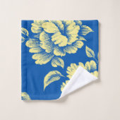 Blaue und gelbe Torfkörbe - französische Landdekor Badhandtuch Set (Waschlappen)