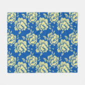 Blaue und gelbe Torfkörbe - französische Landdekor Fleecedecke (Vorderseite (Horizontal))