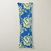 Blaue und gelbe Torfkörbe - französische Landdekor Seitenschläferkissen (Vorderseite Vertikal)