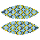 Blaue und gelbe Trellis, Gitter, Quatrefolie Football (Paneele)