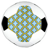 Blaue und gelbe Trellis, Gitter, Quatrefolie Fußball (Gedreht)